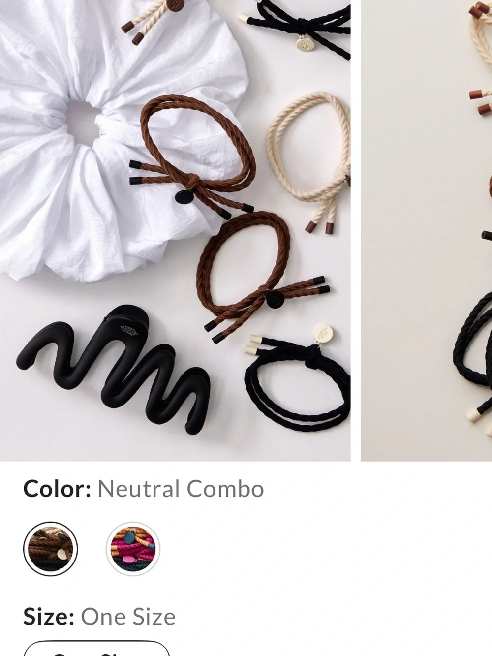 Free People Six Hitter Neutral 6 piece Hair Tie Set NWT